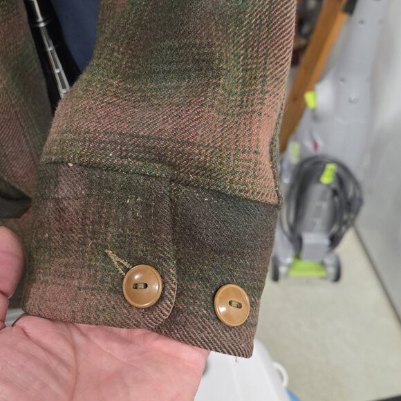 Woolrich Vintage Plaid Camping Hunting Wool Full Zip Up Jacket - Picture 8 of 16